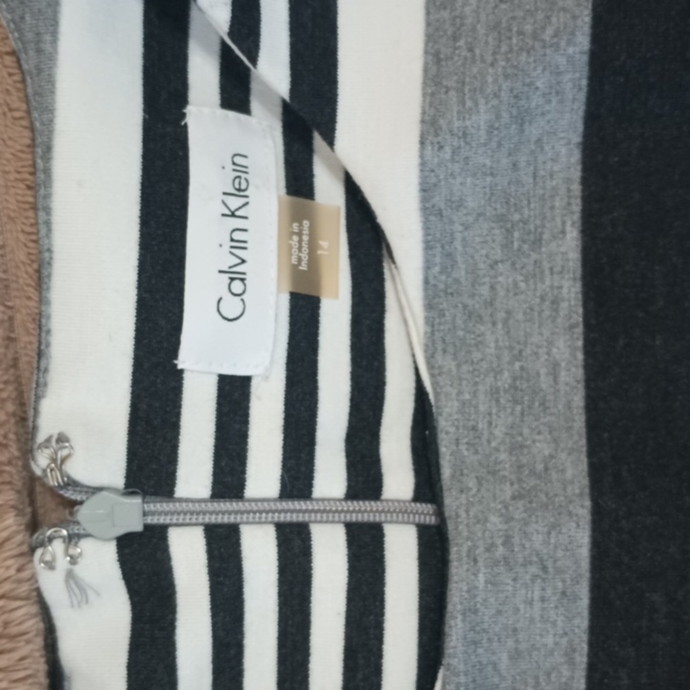 Calvin Klein Monochrome Striped Dress